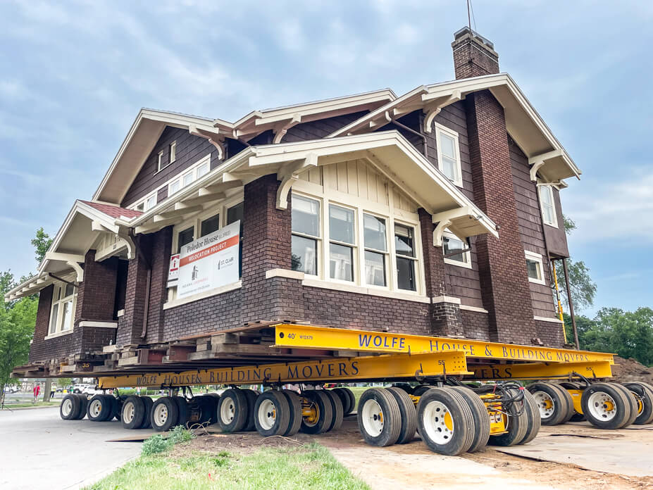 Craftsman-style house in South Bend sits on Wolfe steel beams and dollies